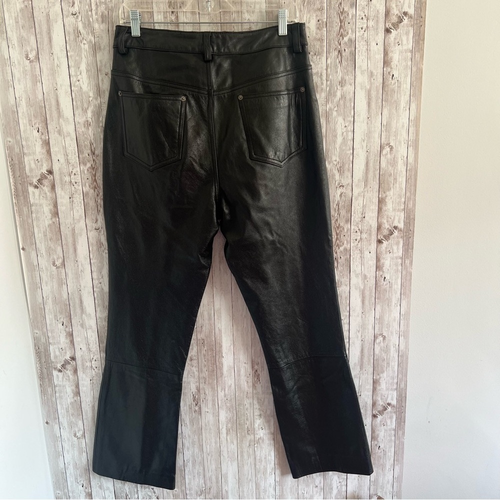 Wilsons Leather Vintage Black Leather Pants Western Country Size 12